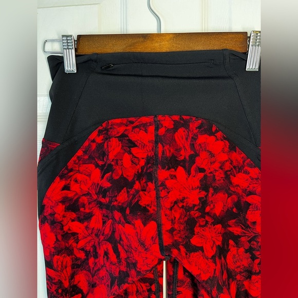 Lululemon Train Times Fast Pace Pant Special Edition Carminetrue Red Black Sz 6 - Picture 4 of 8